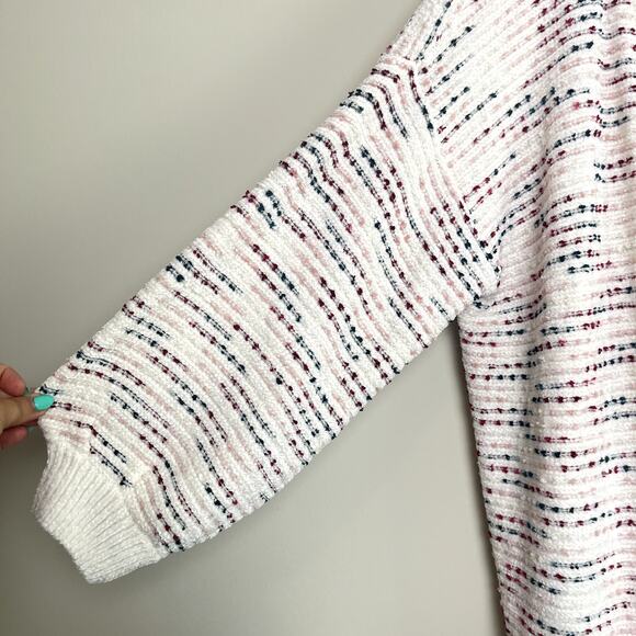 Maurices Pink Textured Cozy Knit Open Front Balloon Sleeve Cardigan Women's 3X - Picture 3 of 6